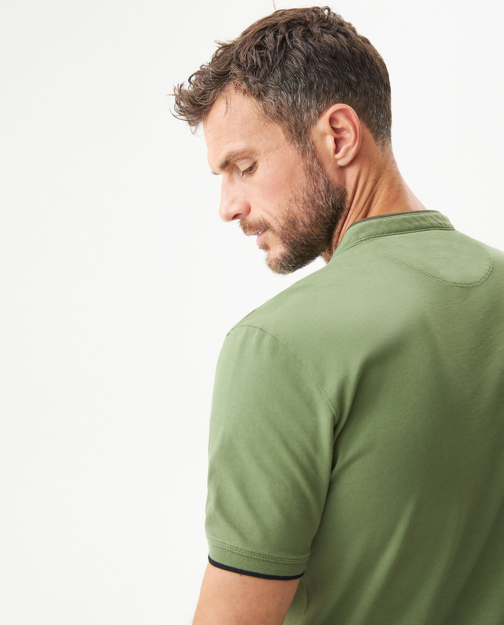 Men's Slim Fit Polo Shirt in Cotton Stretch Blend, Coastline 609G010 - 6