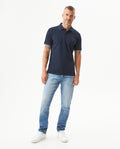 Men's Slim Fit Polo Shirt in Cotton Stretch Blend, Driftwood 609G011 - 3