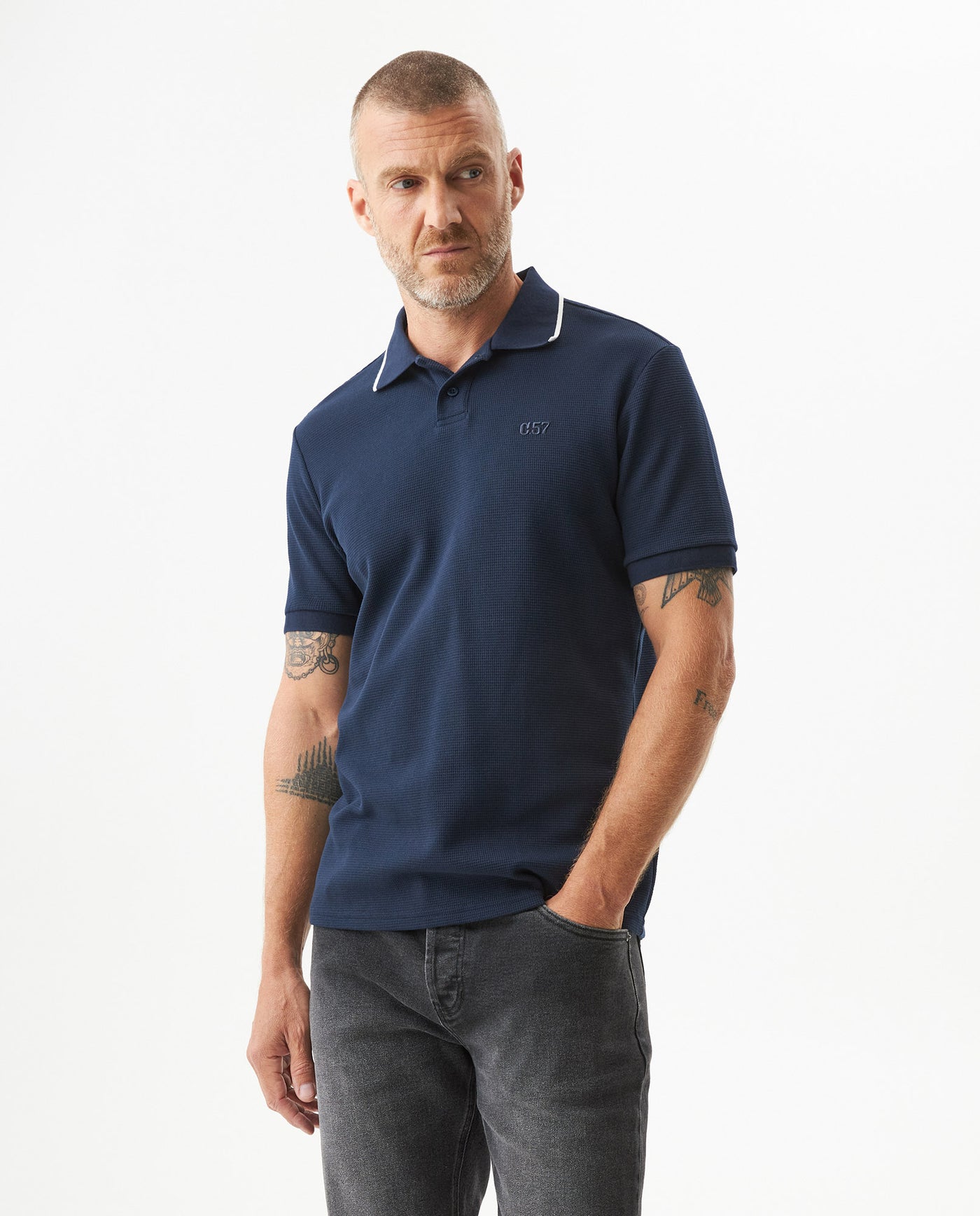 Men's Polo Shirt - Blue 609G012 - 1