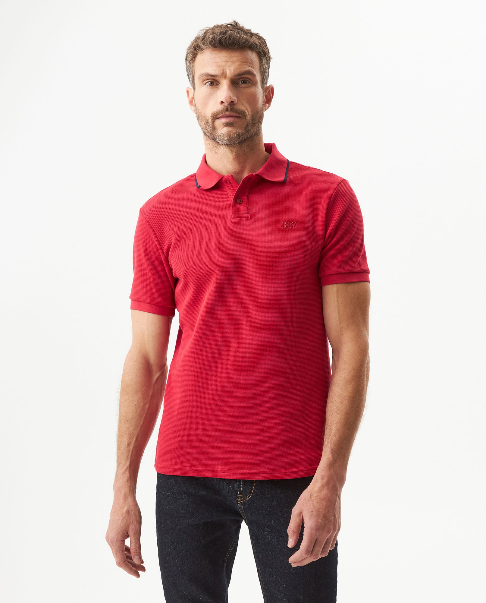 Men's Polo Shirt - Red 609G012 - 1