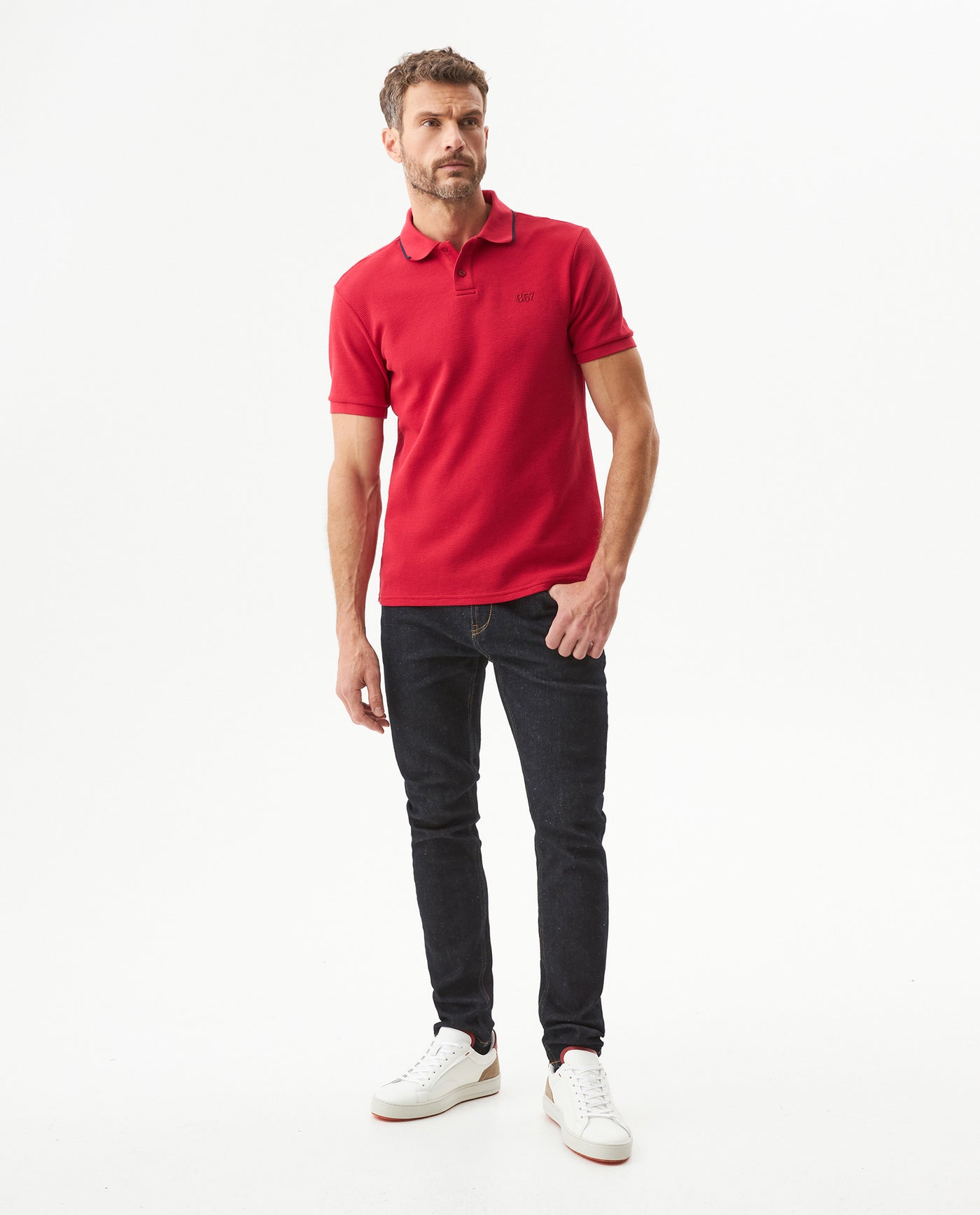 Men's Polo Shirt - Red 609G012 - 3