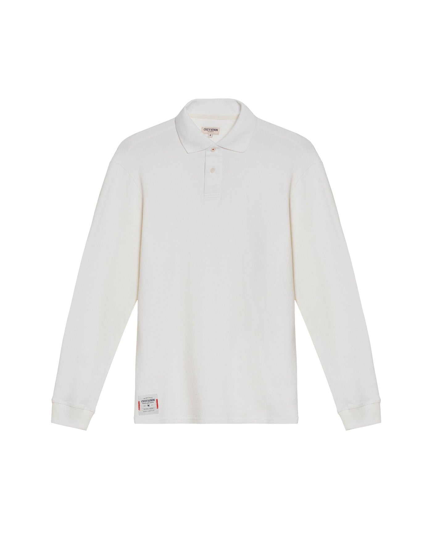 Men's Regular Fit Long Sleeve Polo Shirt in Cotton, Luminous 609G013 - 2
