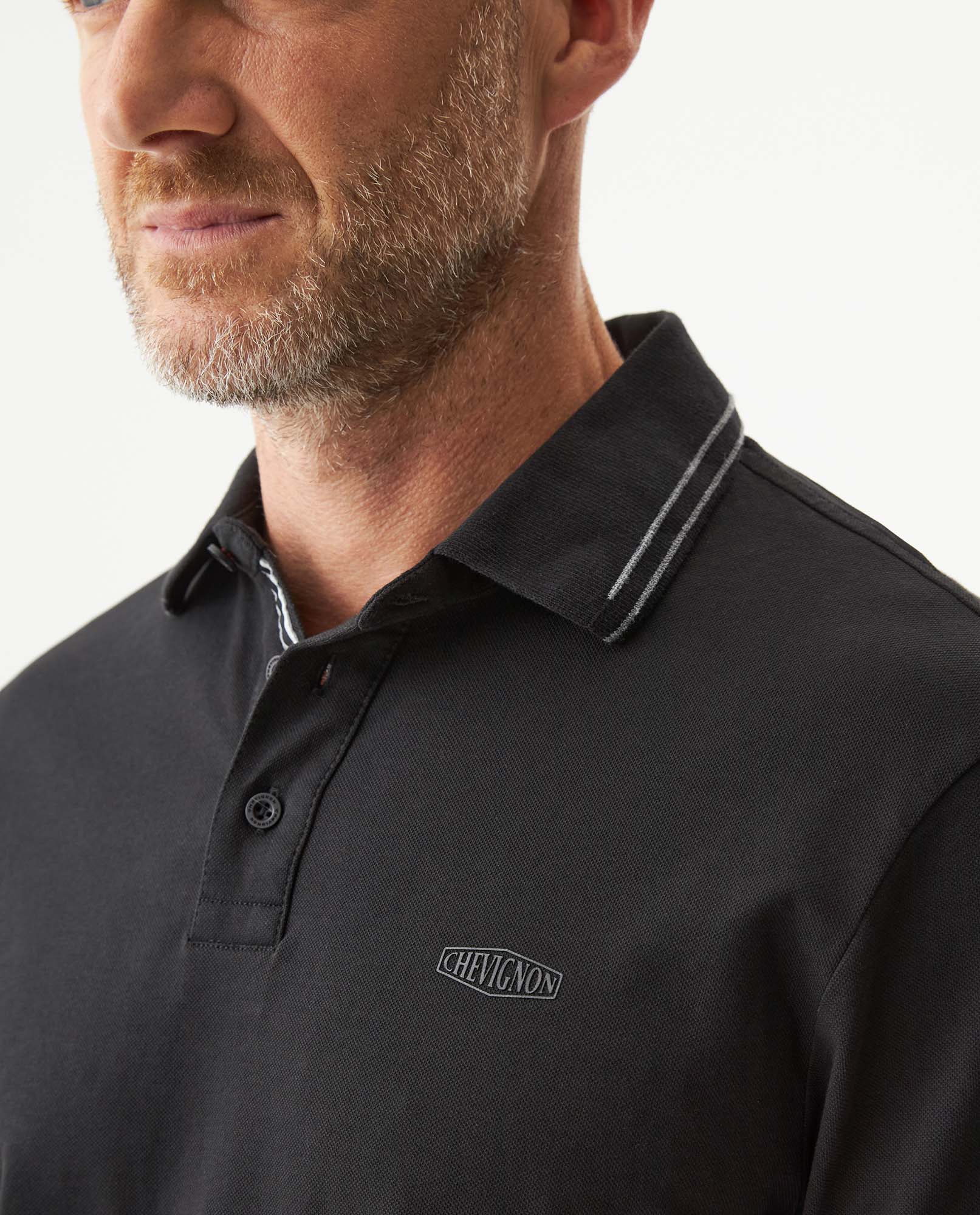 Men's Slim Fit Polo Shirt in Cotton Stretch Blend, Field 609G014 - 4