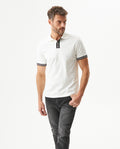 Men's Slim Fit Polo Shirt in Cotton Stretch Blend, Tide 609G015 - 1