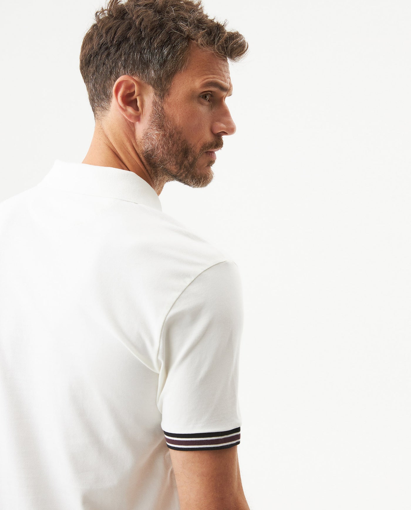 Men's Slim Fit Polo Shirt in Cotton Stretch Blend, Tide 609G015 - 6