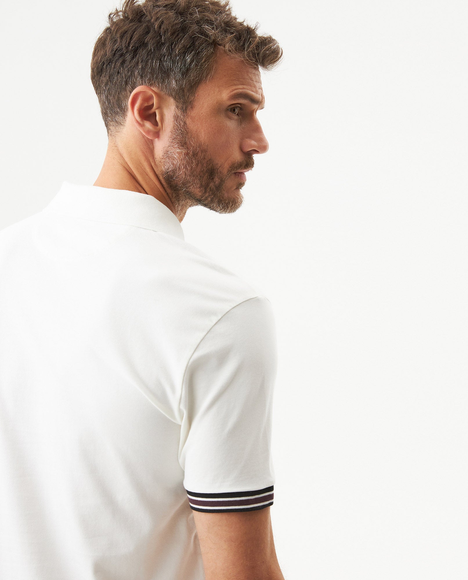 Men's Slim Fit Polo Shirt in Cotton Stretch Blend, Tide 609G015 - 6