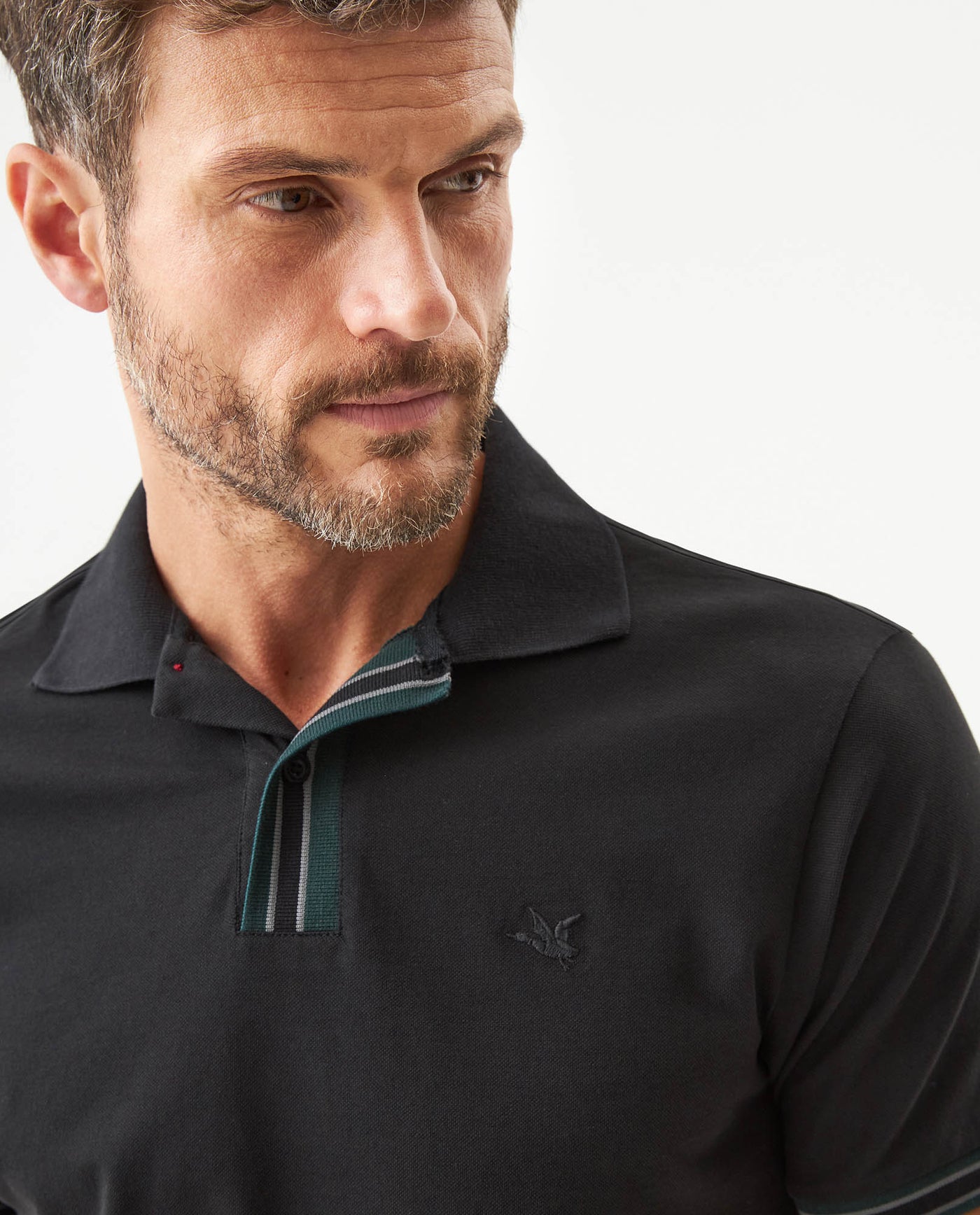 Men's Slim Fit Polo Shirt in Cotton Stretch Blend, Tide 609G015 - 4