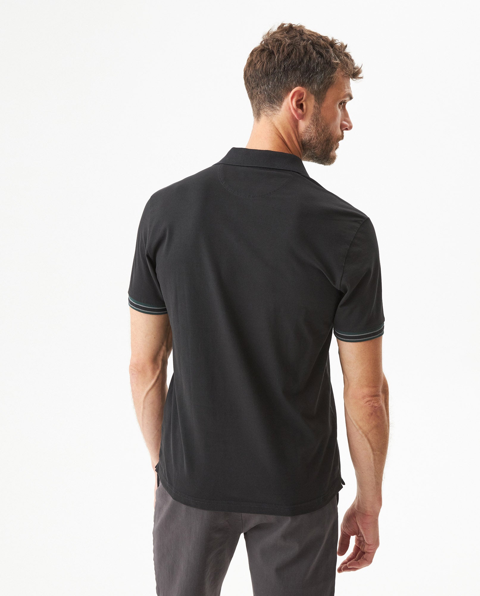 Men's Slim Fit Polo Shirt in Cotton Stretch Blend, Tide 609G015 - 5