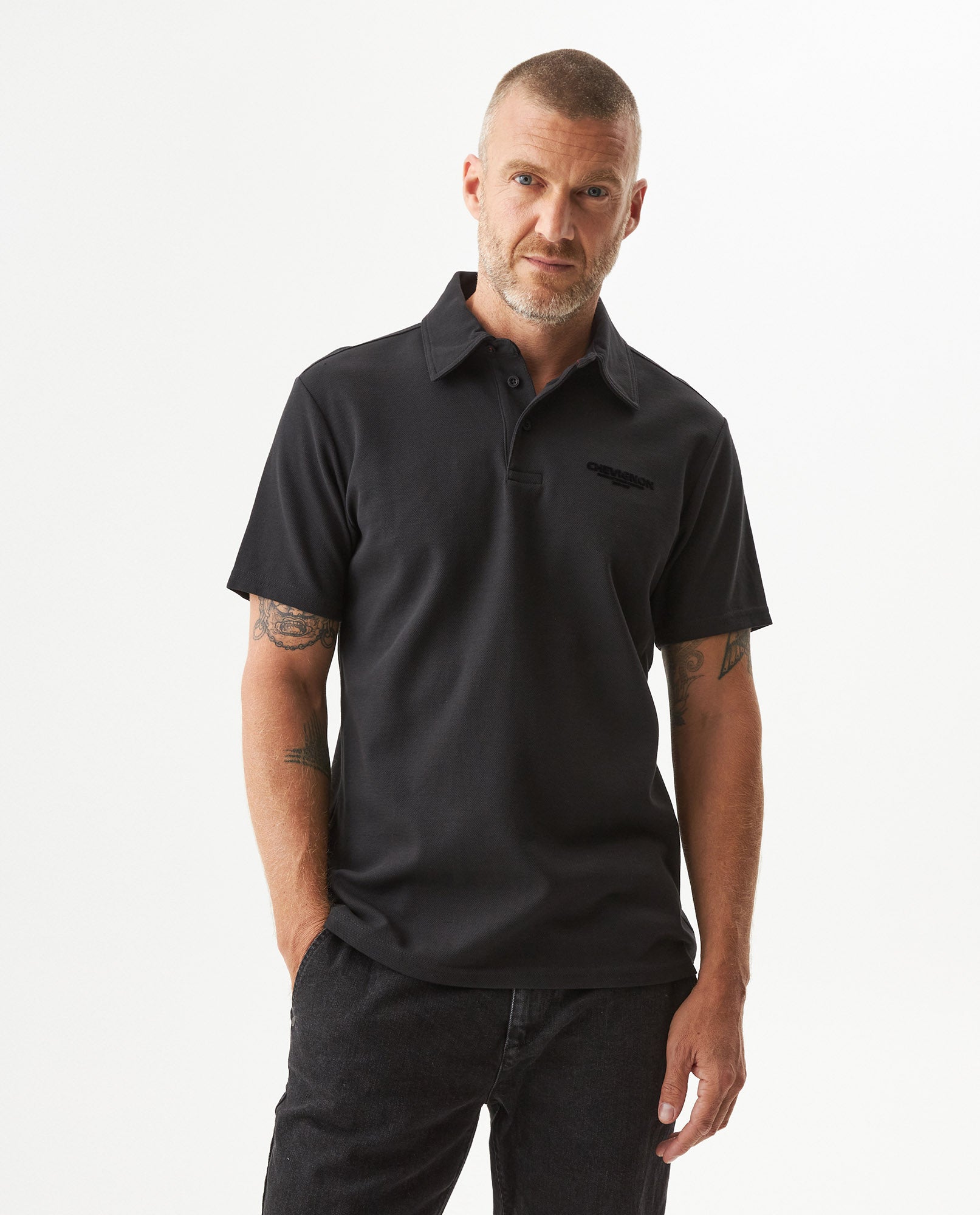 Men's Regular Fit Short Sleeve Polo Shirt in Cotton, Anchor 609G016 - 1