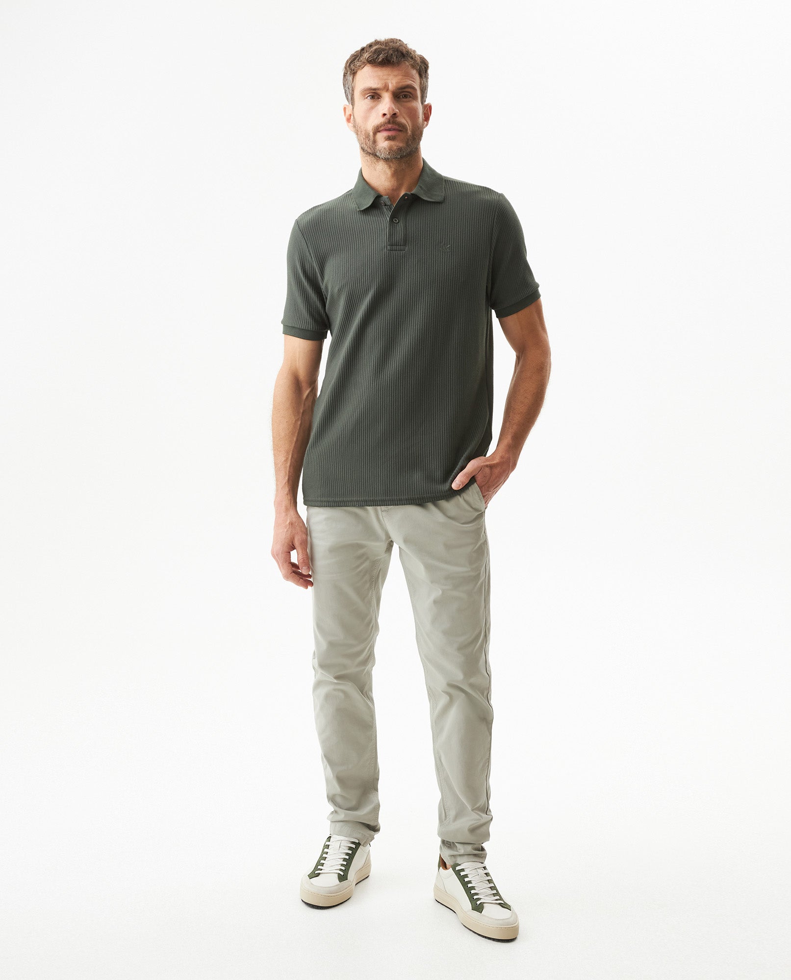 Men's Polo Shirt - Green 609G017 - 3