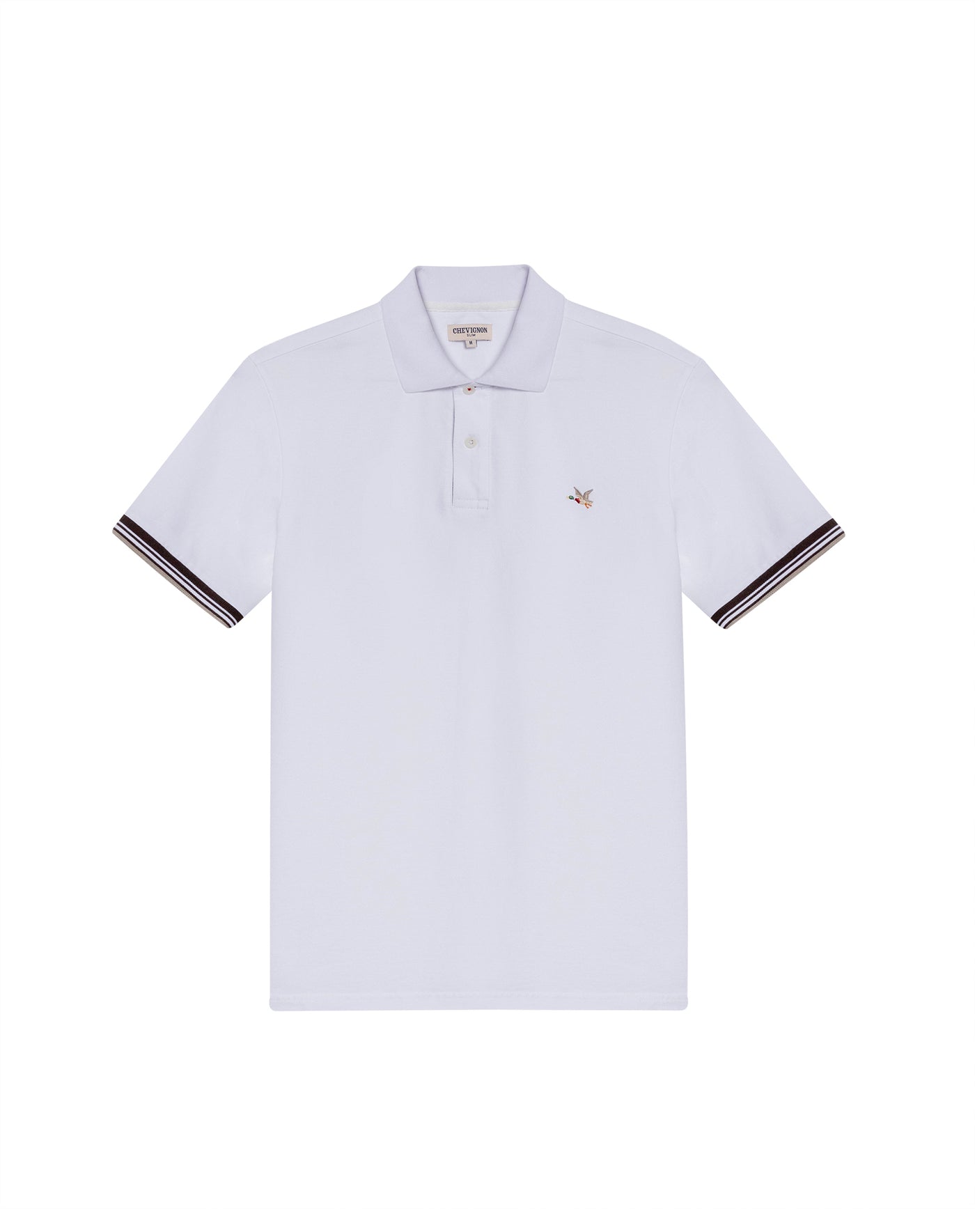 Men's Slim Fit Polo Shirt in Cotton Stretch Blend, Gallery - 1