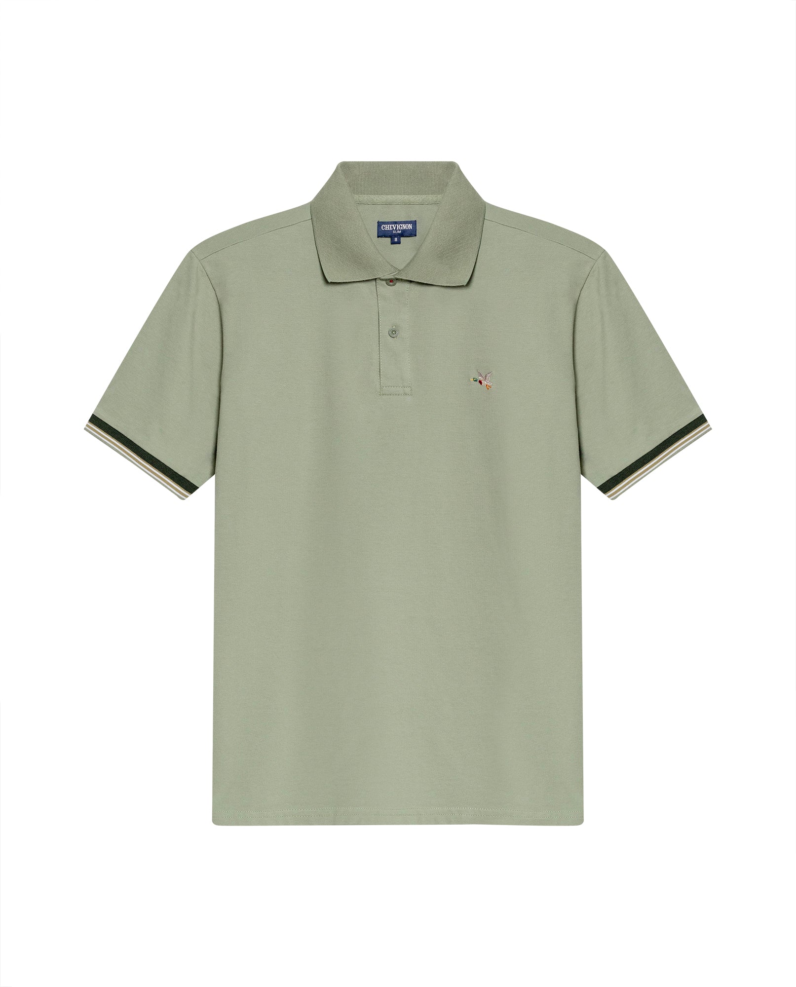 Men's Slim Fit Polo Shirt in Cotton Stretch Blend, Gallery - 1