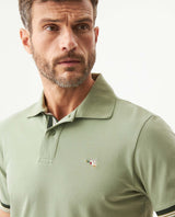 Men's Slim Fit Polo Shirt in Cotton Stretch Blend, Gallery - 4