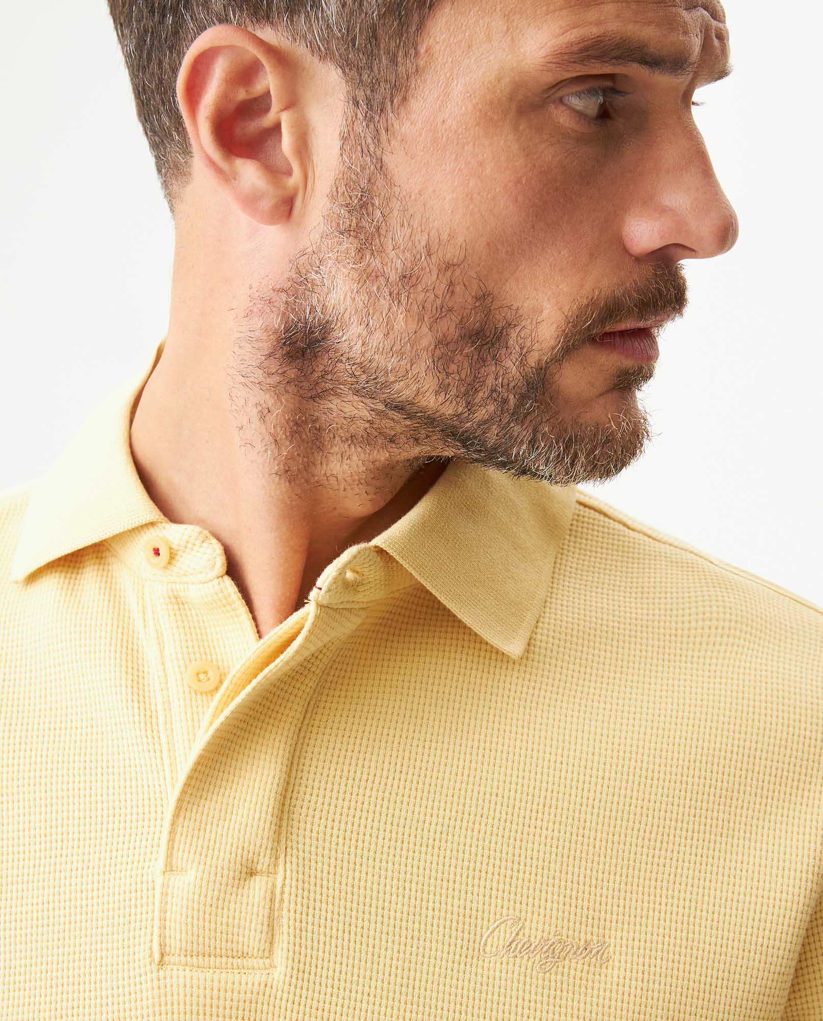Men's Relaxed Fit Short Sleeve Polo Shirt in Cotton-Polyester Blend, Shine - 4