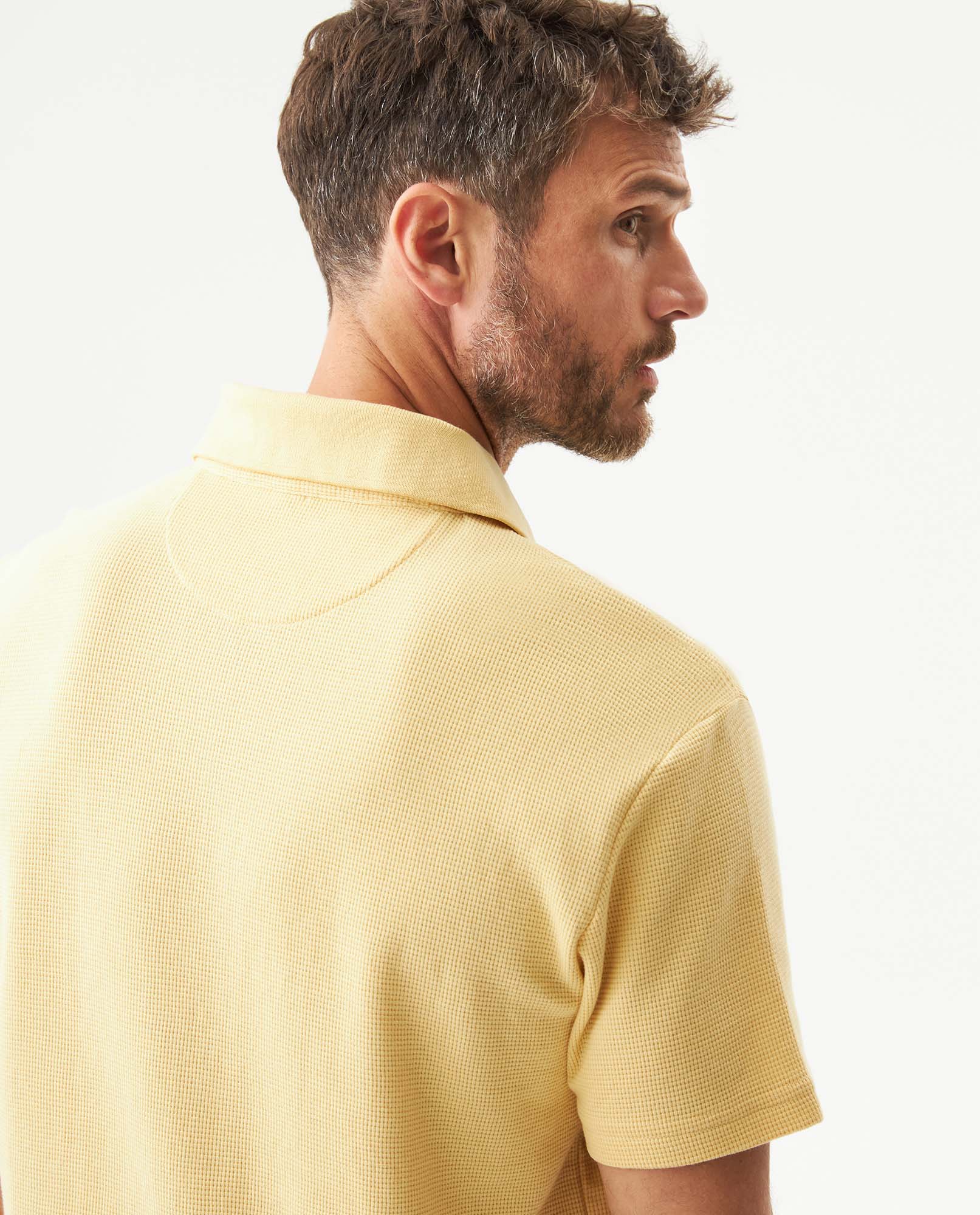 Men's Relaxed Fit Short Sleeve Polo Shirt in Cotton-Polyester Blend, Shine - 6