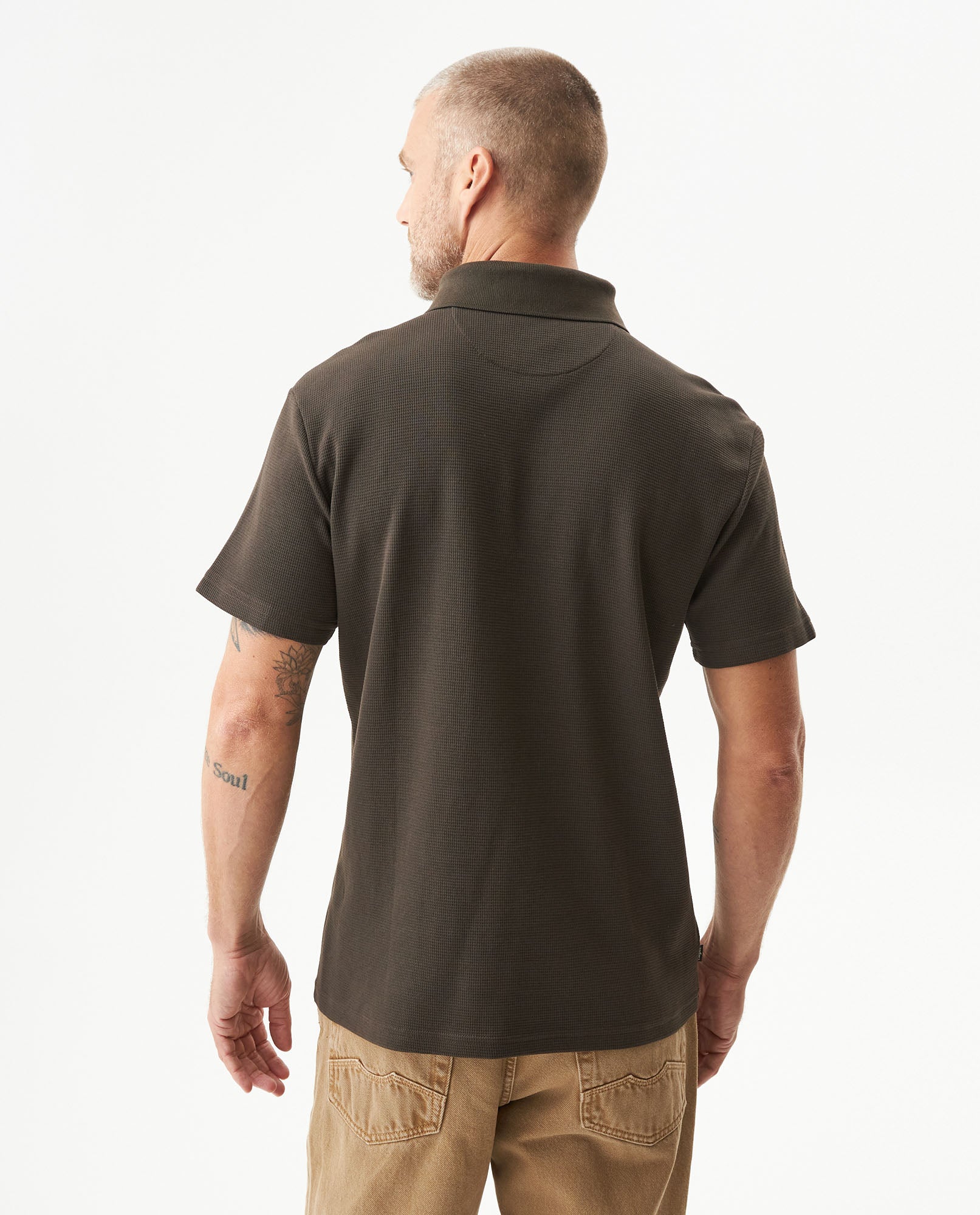 Men's Relaxed Fit Short Sleeve Polo Shirt in Cotton-Polyester Blend, Shine - 5