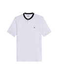 Men's Slim Fit Mandarin Collar Polo Shirt in Cotton Stretch Blend, Festive - 1