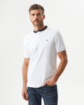 Men's Slim Fit Mandarin Collar Polo Shirt in Cotton Stretch Blend, Festive - 2