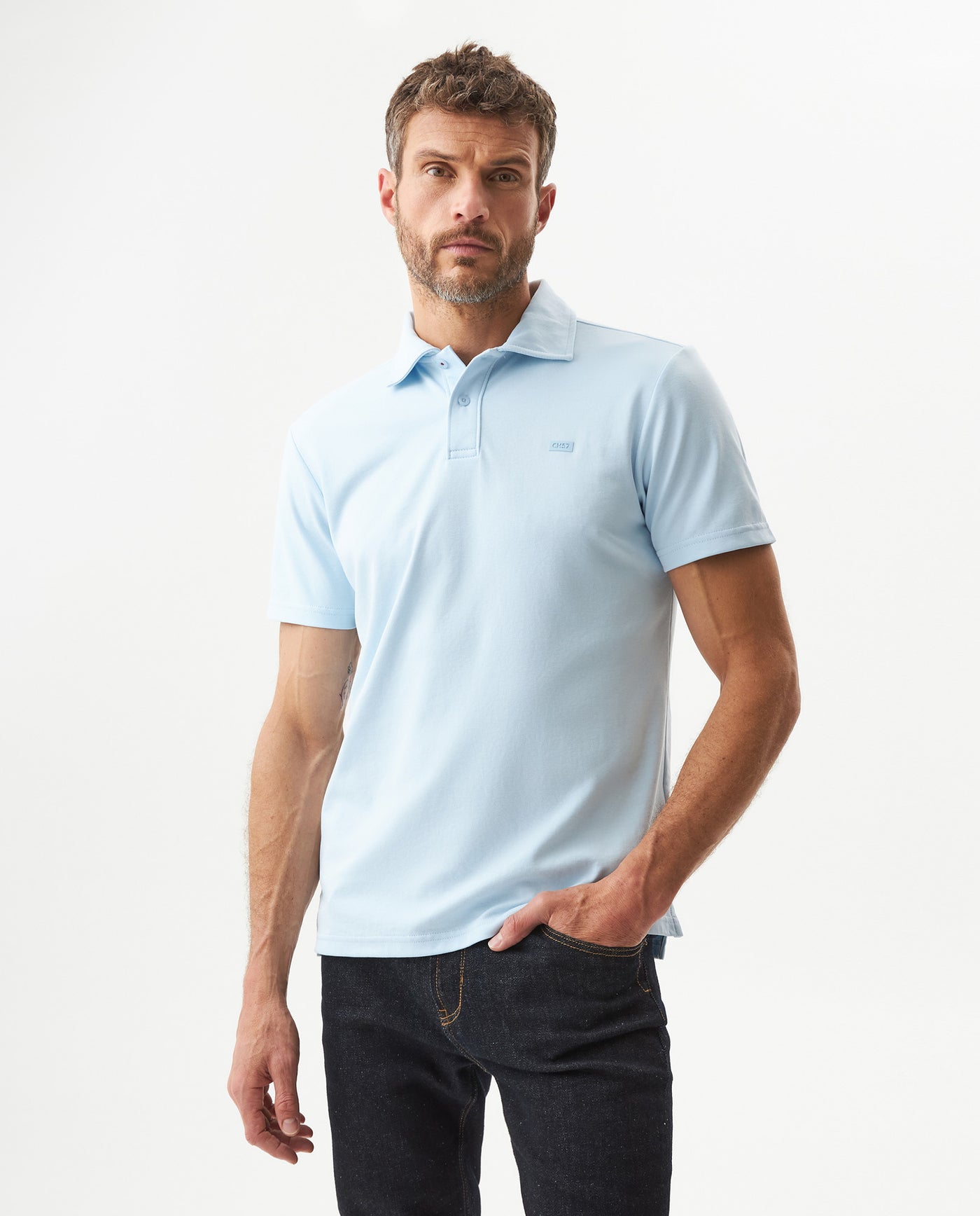 Men's Polo Shirt - Blue 609G023 - 1