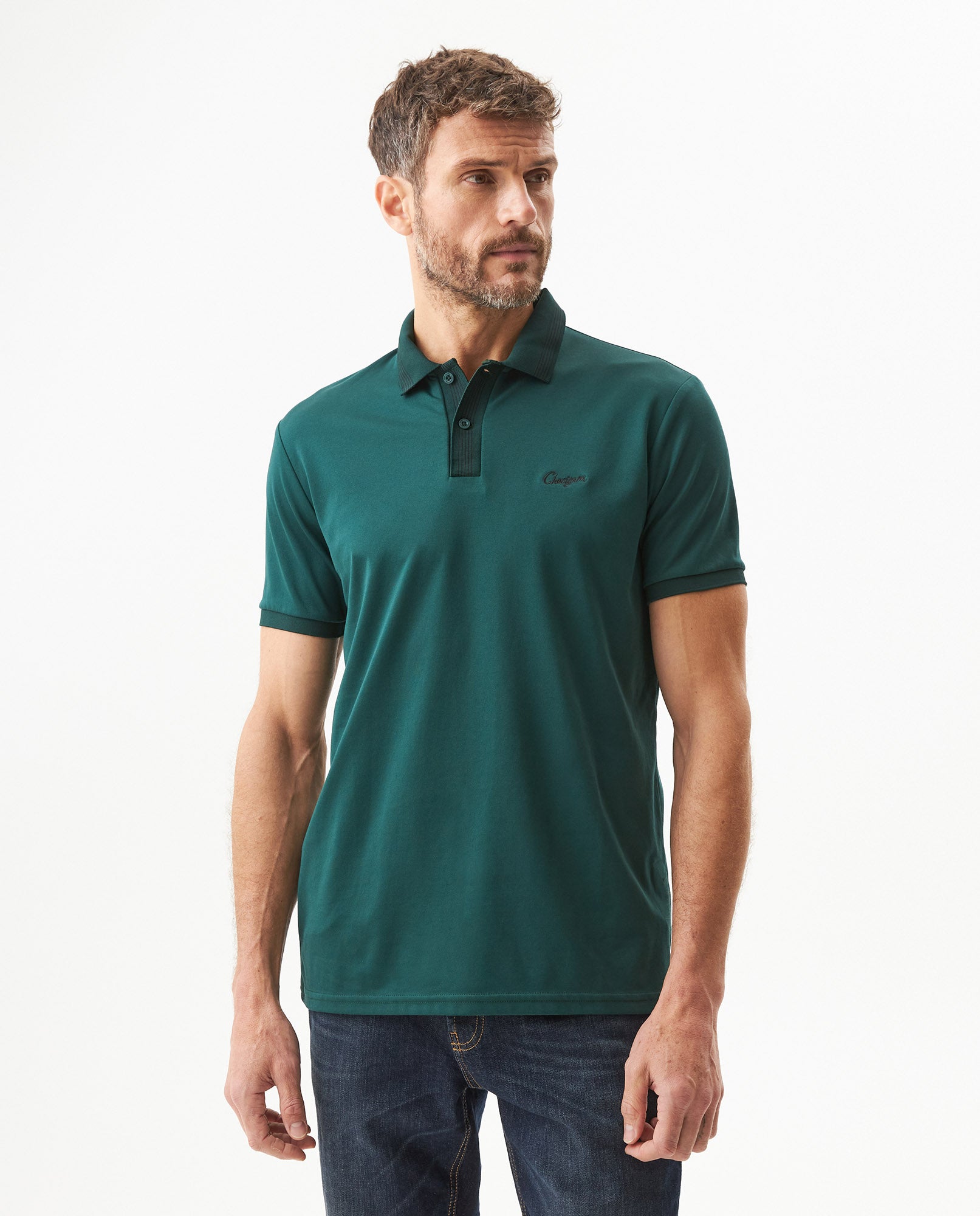 Men's Polo Shirt - Green 609G024 - 1