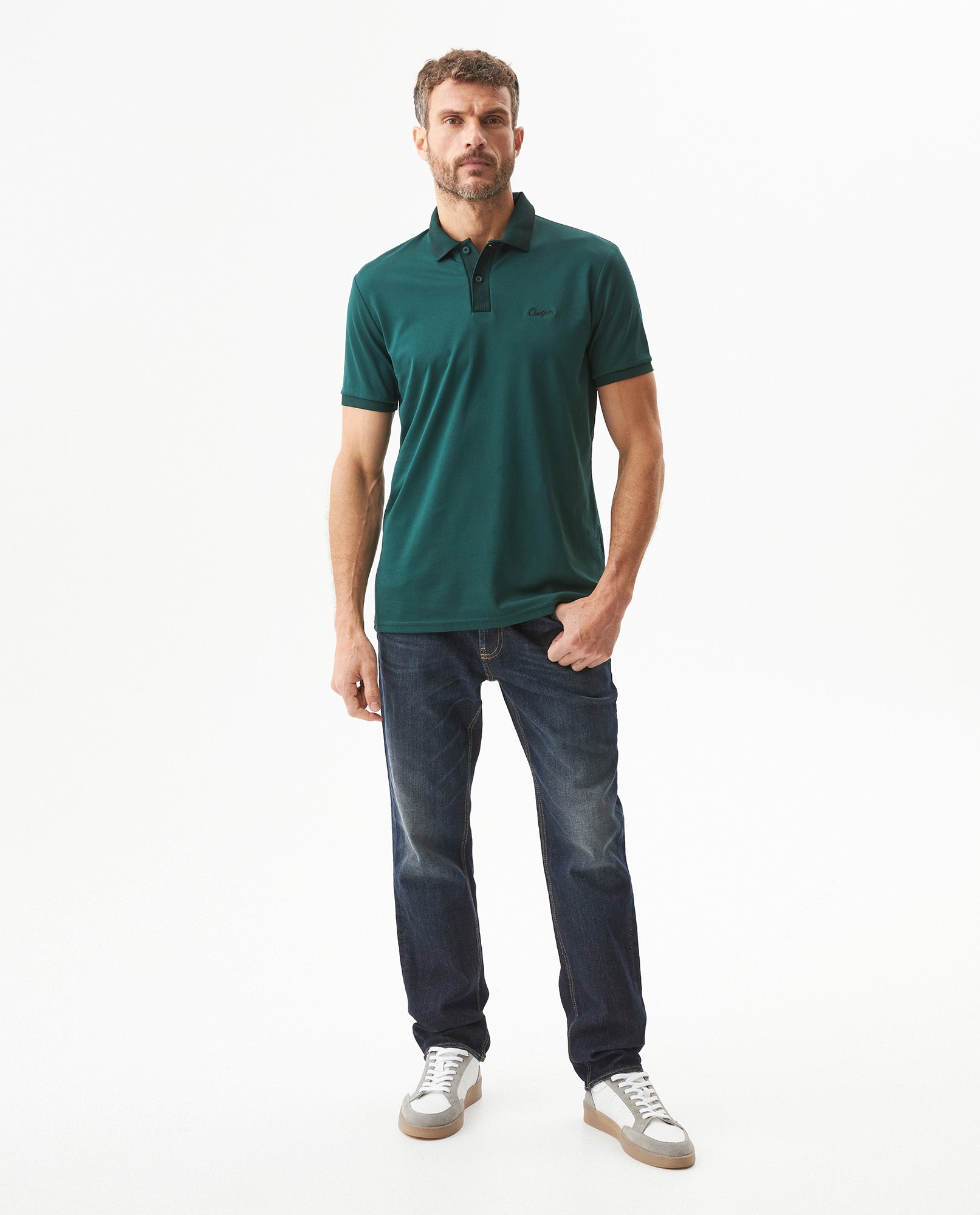 Men's Polo Shirt - Green 609G024 - 3