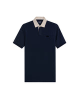 Men's Short Sleeve Printed Logo Slim Fit Polo Shirt in Cotton, Majestic 609G030 - 2