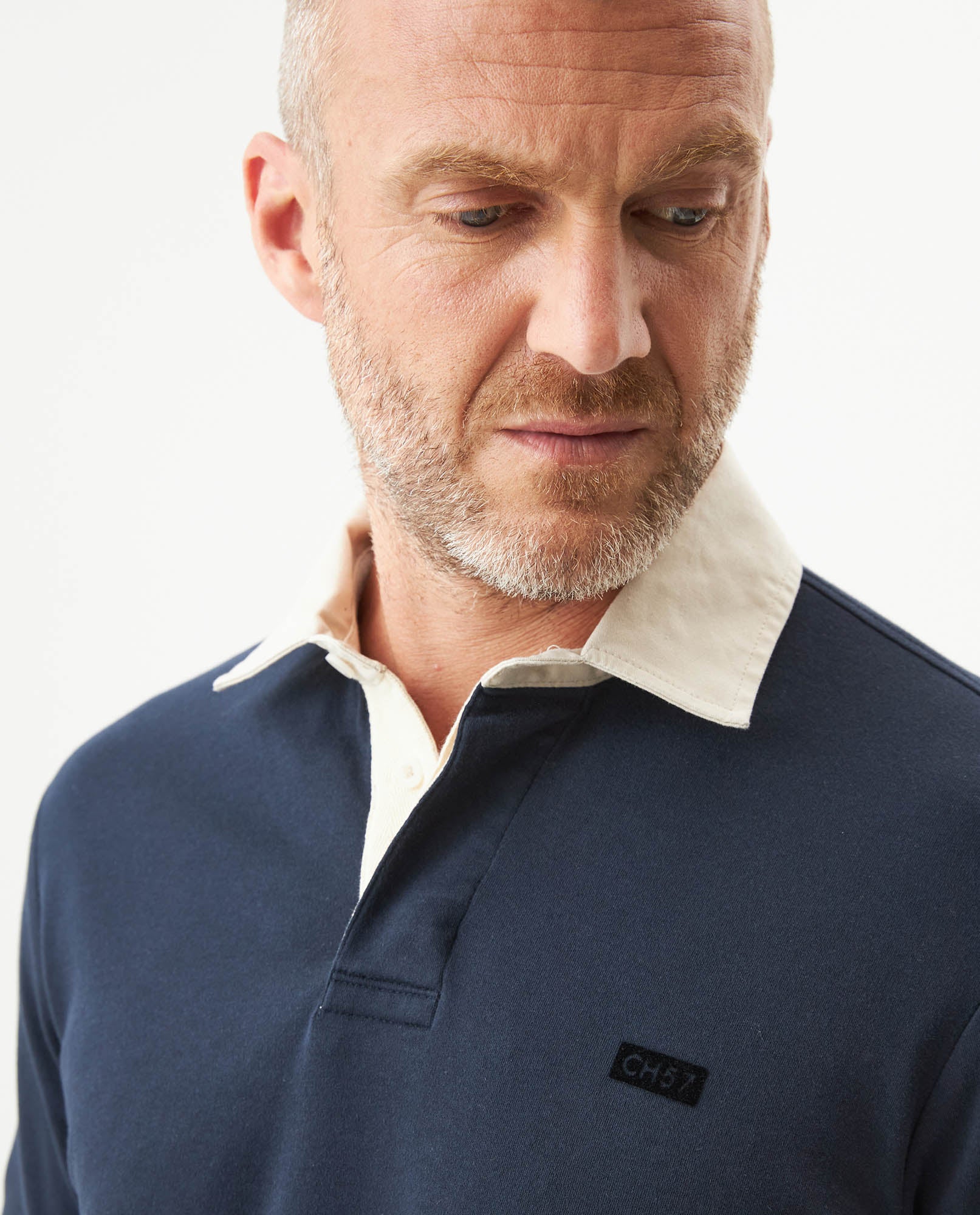Men's Short Sleeve Printed Logo Slim Fit Polo Shirt in Cotton, Majestic 609G030 - 4