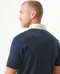 Men's Short Sleeve Printed Logo Slim Fit Polo Shirt in Cotton, Majestic 609G030 - 6