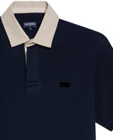 Men's Short Sleeve Printed Logo Slim Fit Polo Shirt in Cotton, Majestic 609G030 - 7