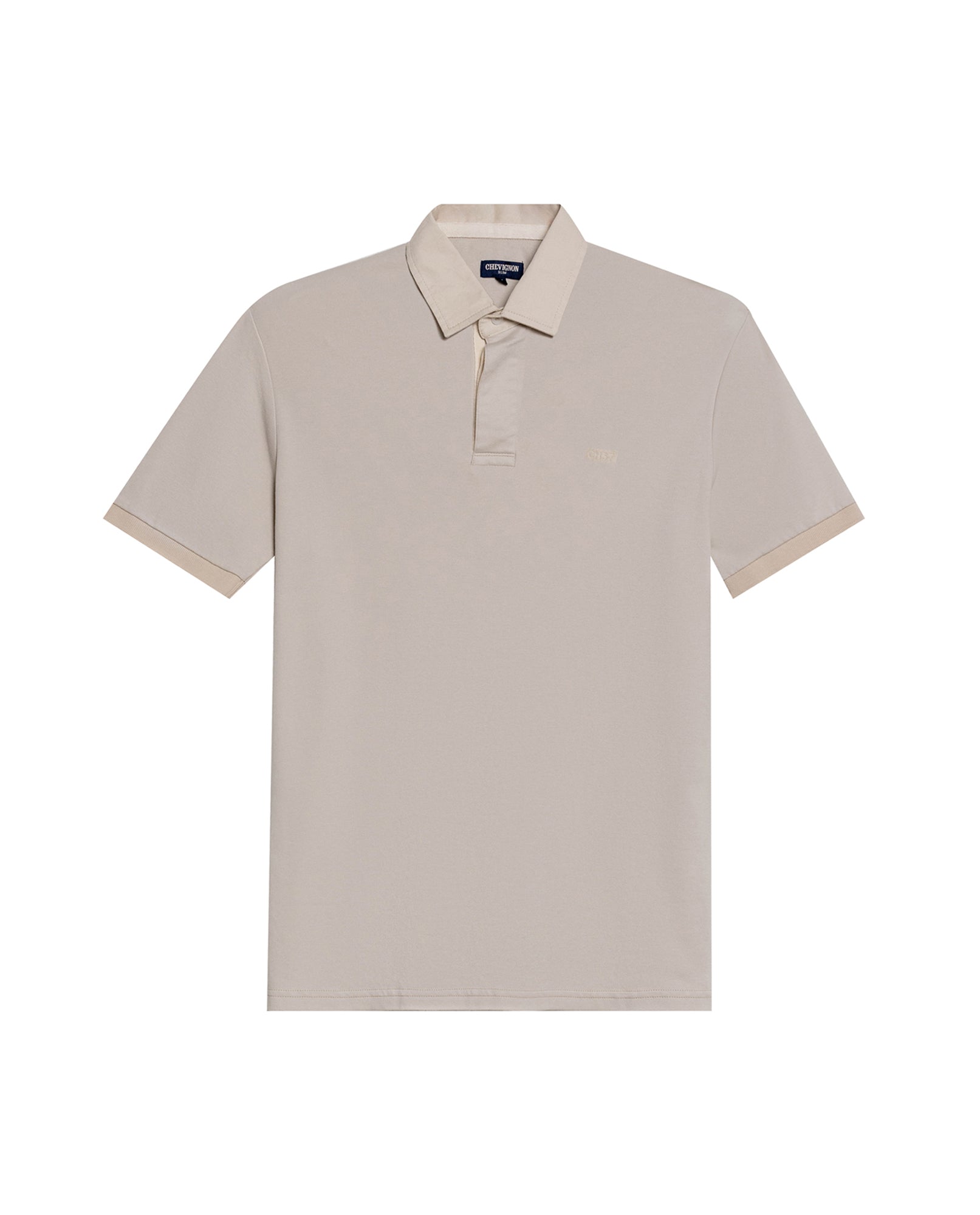 Men's Short Sleeve Printed Logo Slim Fit Polo Shirt in Cotton, Majestic 609G030 - 2