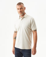 Men's Short Sleeve Printed Logo Slim Fit Polo Shirt in Cotton, Majestic 609G030 - 1