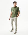 Men's Relaxed Fit Short Sleeve Polo Shirt in Cotton Stretch Blend, Aurora - 3