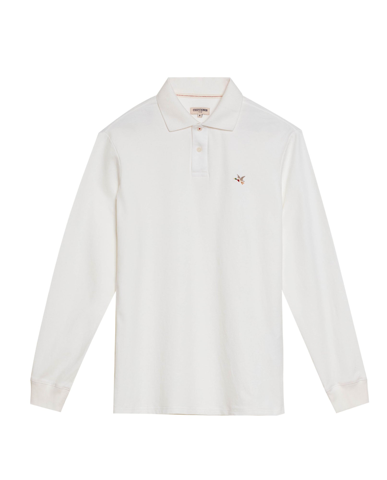 Men's Long Sleeve Slim Fit Polo Shirt in Cotton, Offshore 609G035 - 2