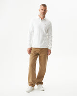 Men's Long Sleeve Slim Fit Polo Shirt in Cotton, Offshore 609G035 - 3