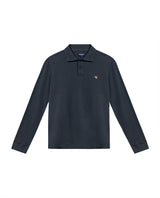 Men's Long Sleeve Slim Fit Polo Shirt in Cotton, Offshore 609G035 - 2