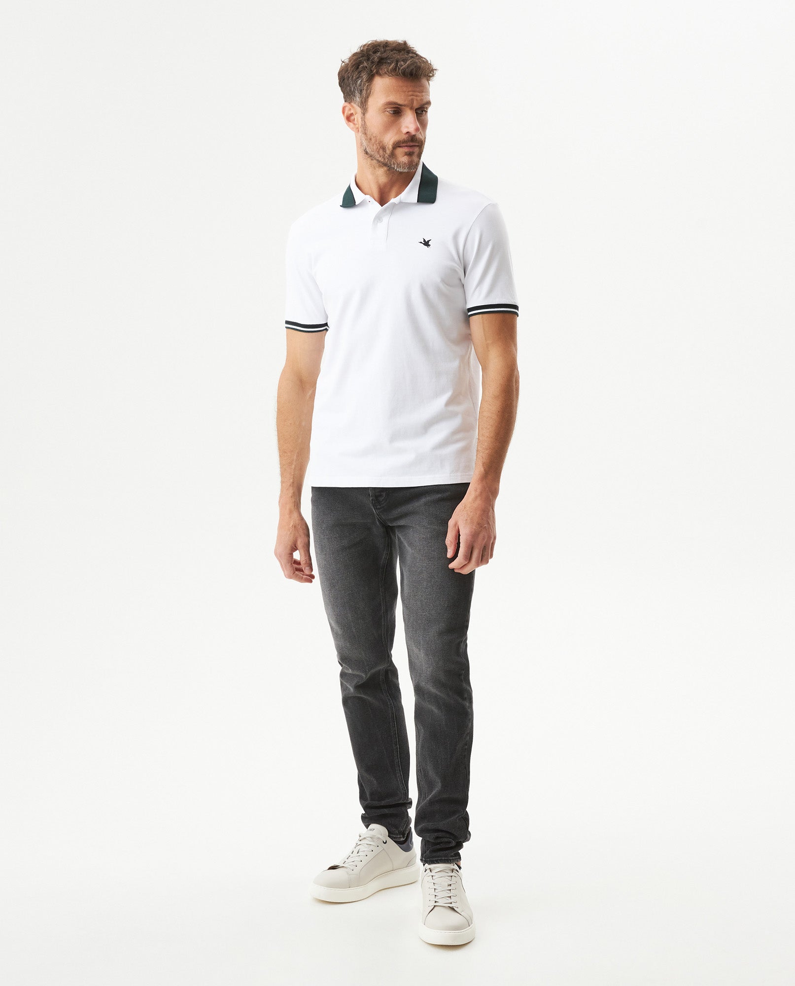 Men's Slim Fit Polo Shirt in Cotton Stretch Blend, Northshore 609G037 - 2