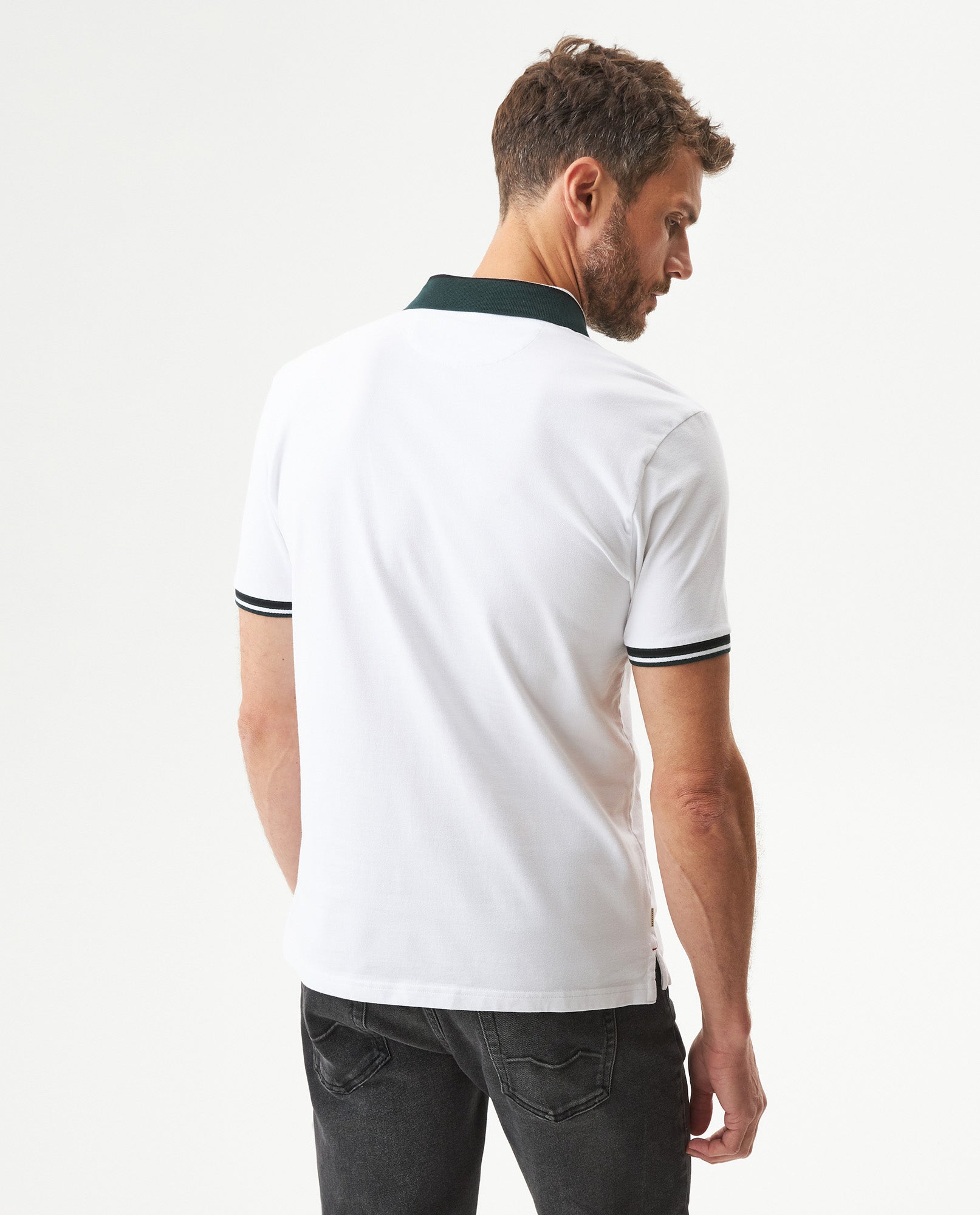 Men's Slim Fit Polo Shirt in Cotton Stretch Blend, Northshore 609G037 - 5