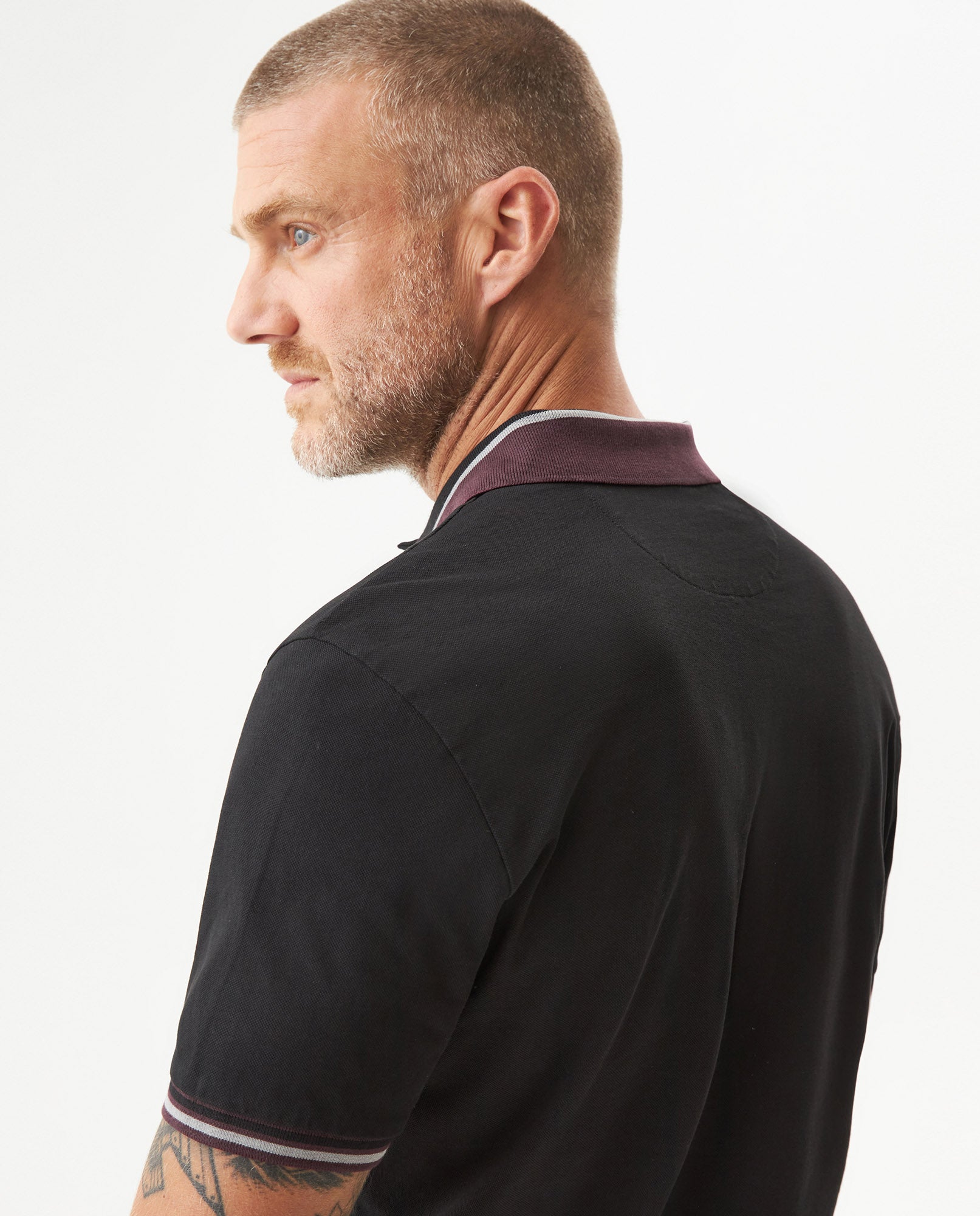 Men's Slim Fit Polo Shirt in Cotton Stretch Blend, Northshore 609G037 - 6