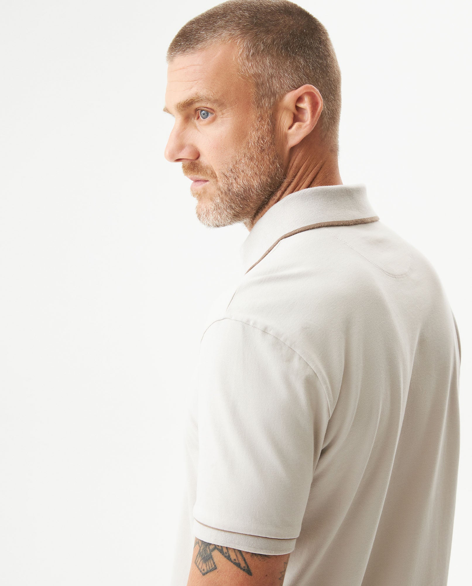 Men's Polo Shirt - Beige 609G040 - 6