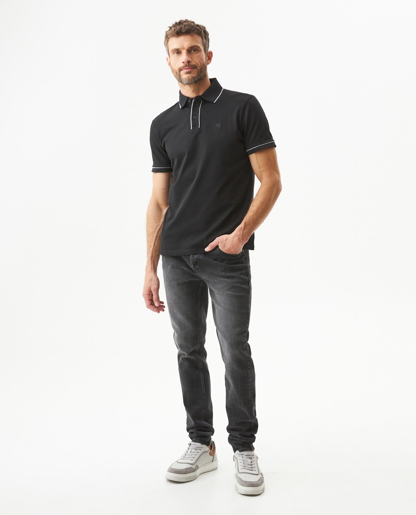 Men's Polo Shirt - Black 609G040 - 3