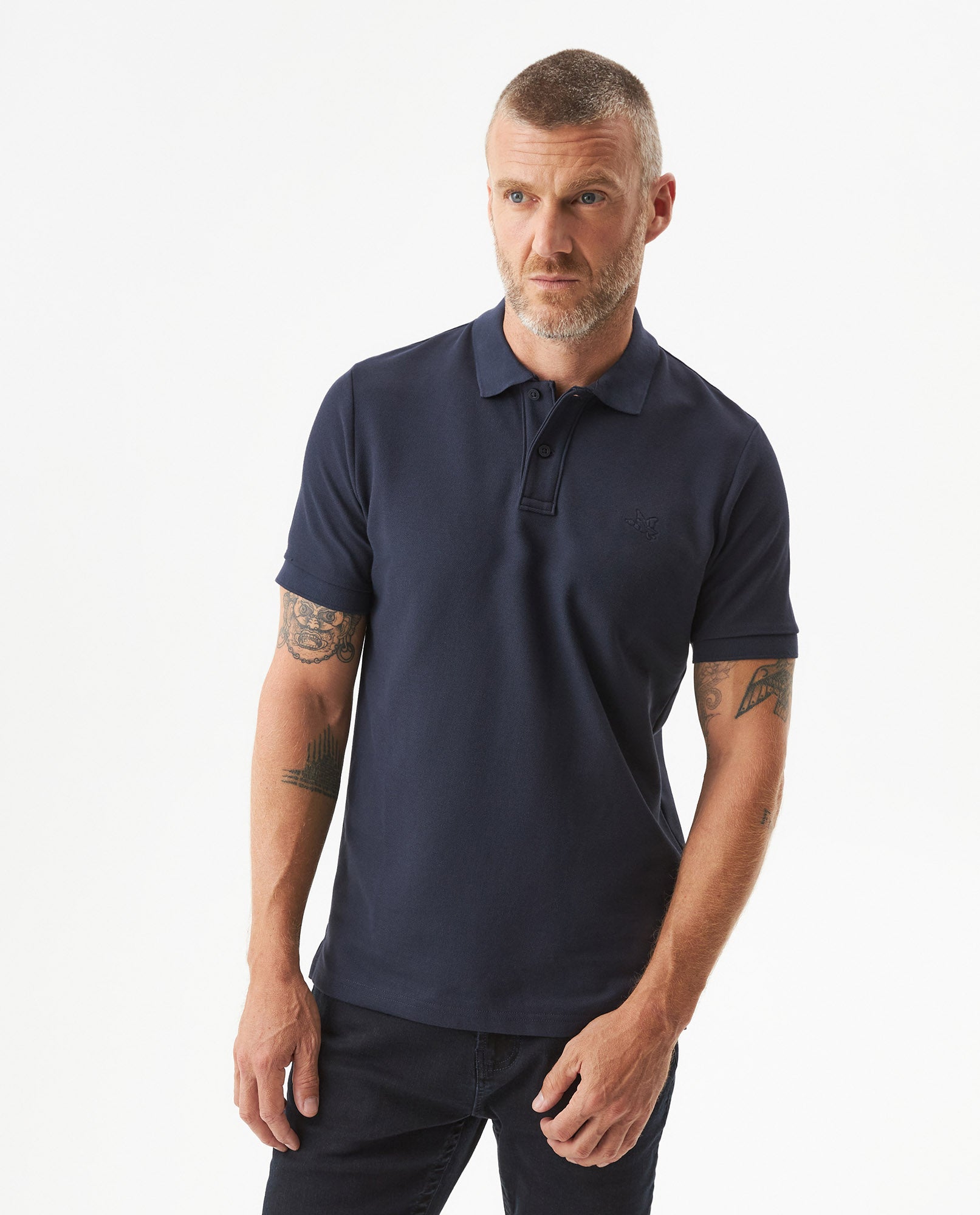 Men's Performance Fabric UPF 30 Slim Fit Polo Shirt in Cotton-Polyester Blend 609G220 - 1