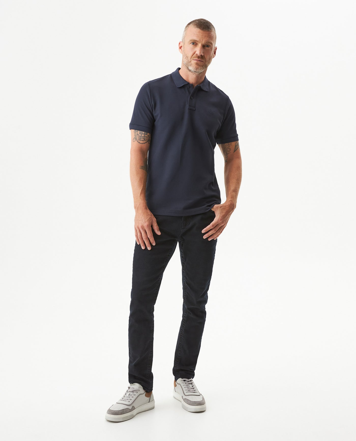 Men's Performance Fabric UPF 30 Slim Fit Polo Shirt in Cotton-Polyester Blend 609G220 - 3