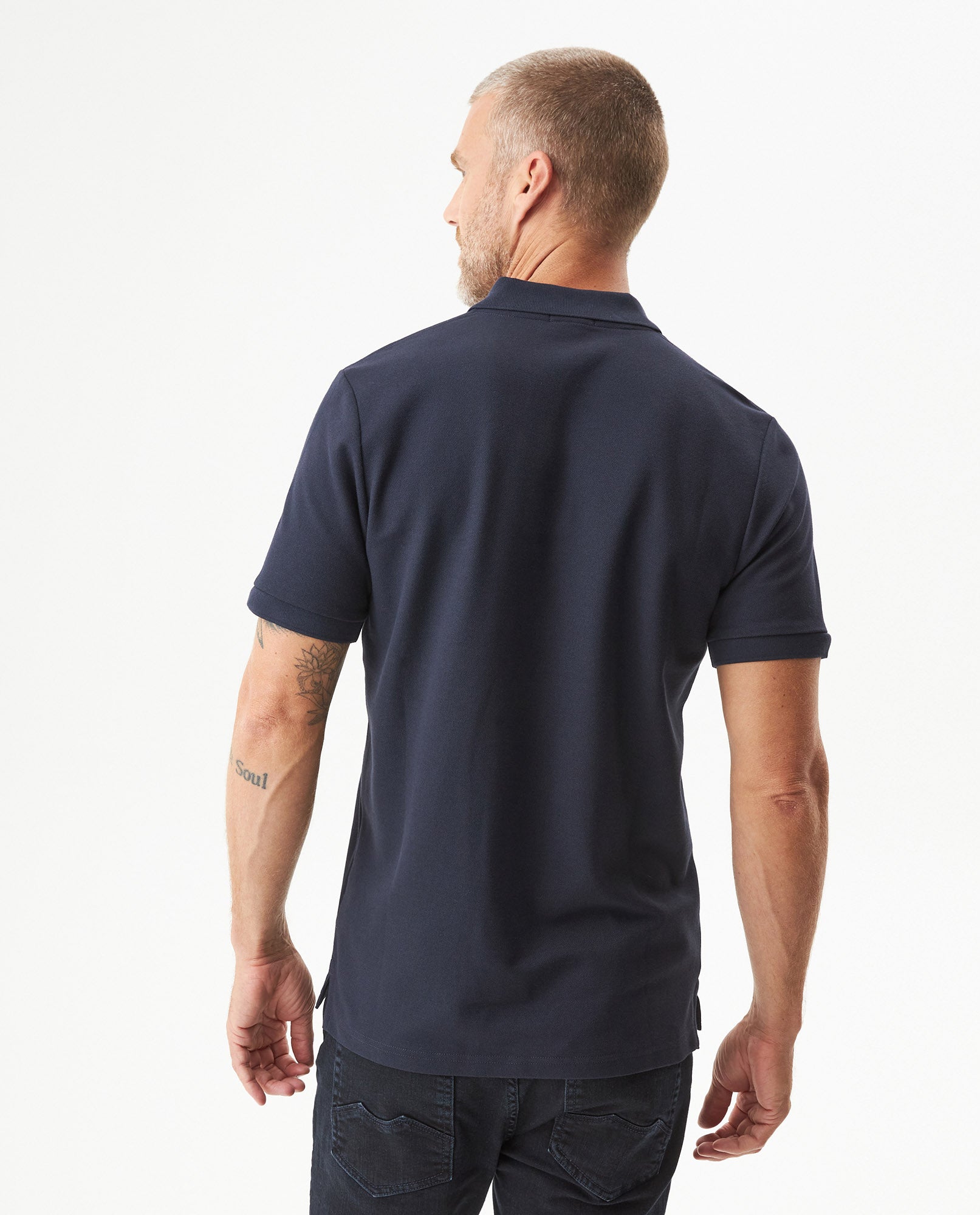 Men's Performance Fabric UPF 30 Slim Fit Polo Shirt in Cotton-Polyester Blend 609G220 - 5