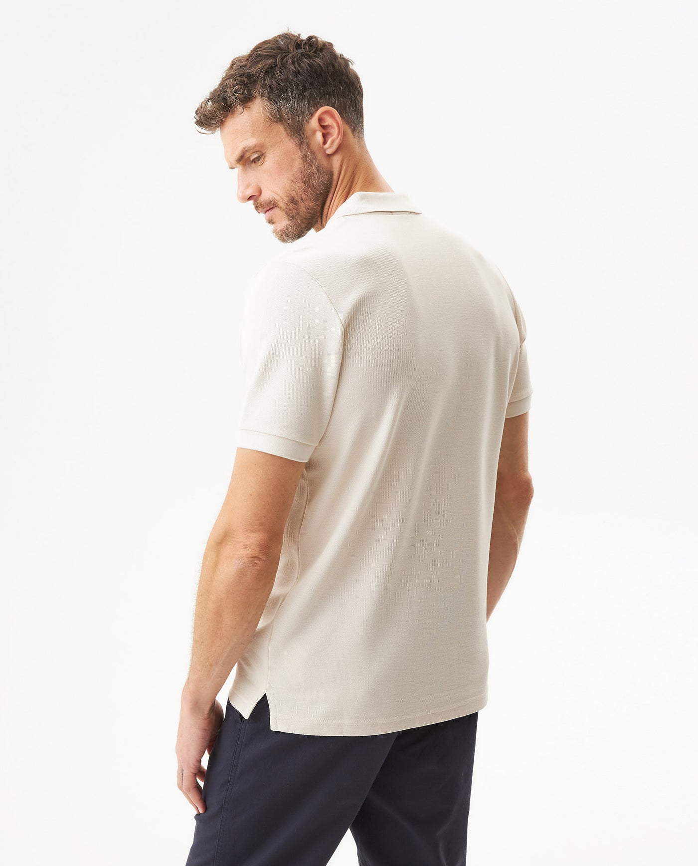 Men's Performance Fabric UPF 30 Slim Fit Polo Shirt in Cotton-Polyester Blend 609G220 - 5