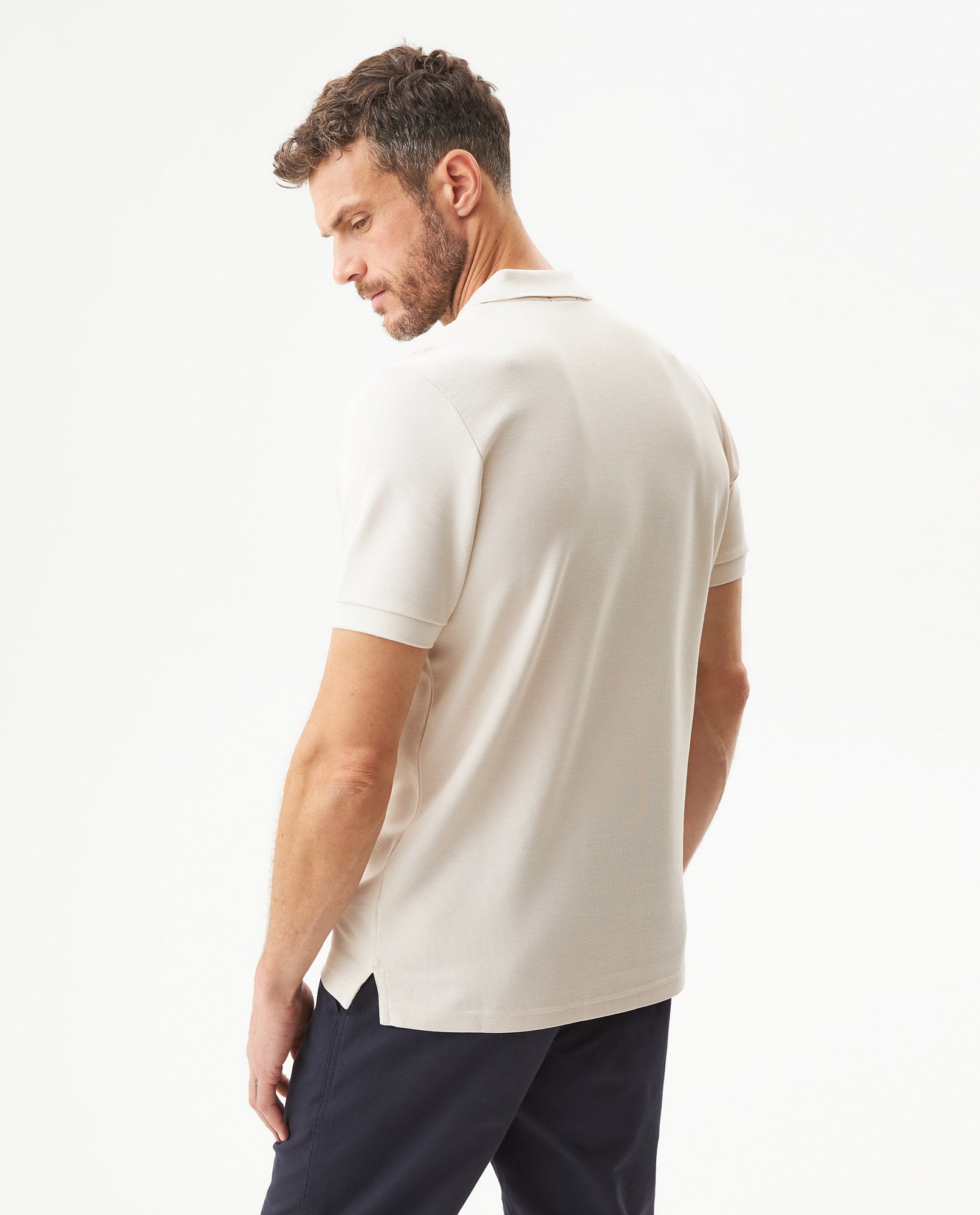 Men's Performance Fabric UPF 30 Slim Fit Polo Shirt in Cotton-Polyester Blend 609G220 - 5