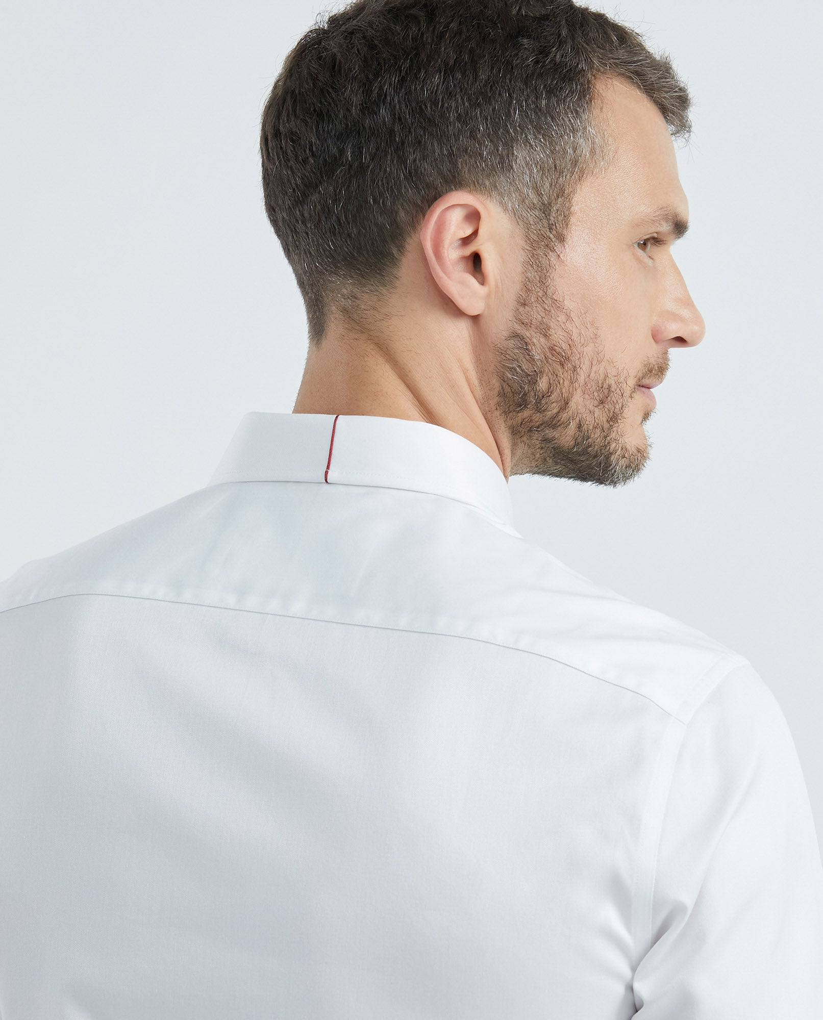 Camisa Premium de Hombre Slim Fit Manga Larga - Tecnología Twill - White 63_610E005_BLA114001_3
