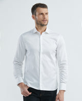 Camisa Premium de Hombre Slim Fit Manga Larga - Tecnología Twill - White 63_610E005_BLA114001_5