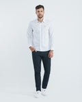 Men's Slim Fit Oxford Long Sleeve Shirt - White 63_610E027_BLA110601_3