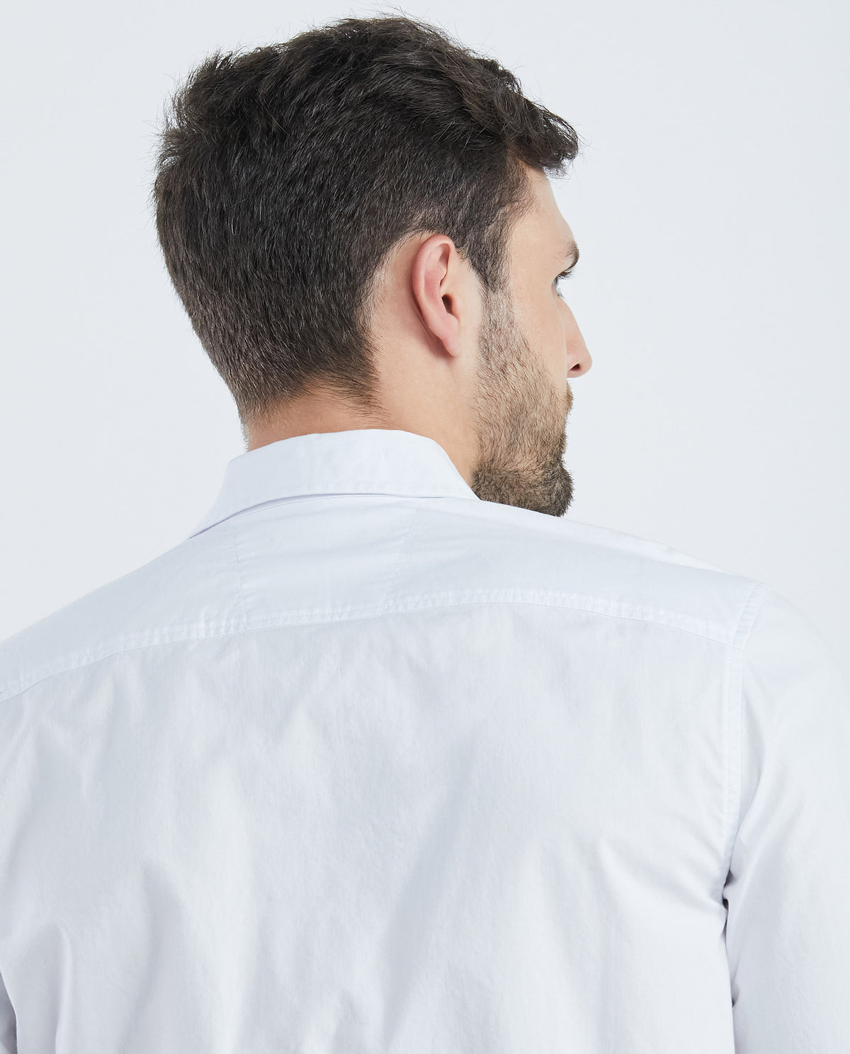 Men's Slim Fit Oxford Long Sleeve Shirt - White 63_610E027_BLA110601_6