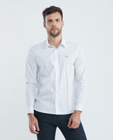 Men's Slim Fit Oxford Long Sleeve Shirt - White 63_610E027_BLA114001_0